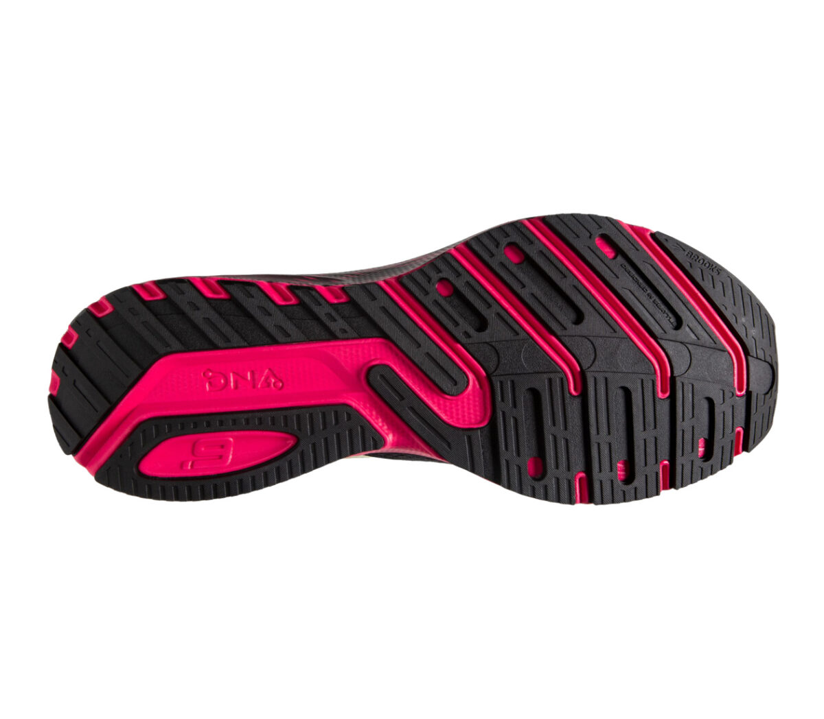 Suola Scarpa Brooks launch 9 uomo nera fucsia