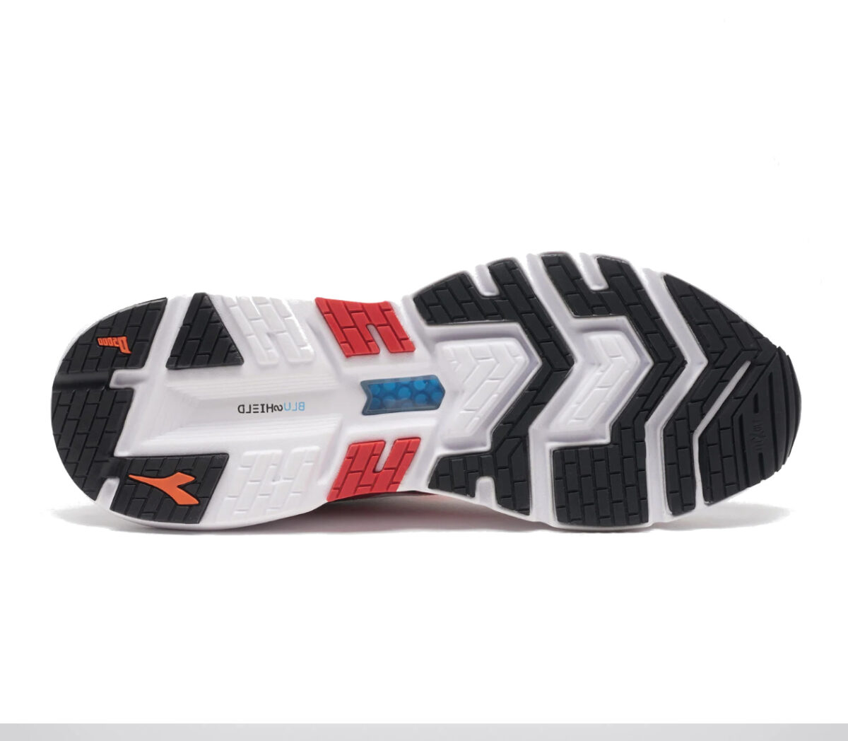 Suola Scarpa Diadora Mythos Blushield Volo2 donna bianche arancio