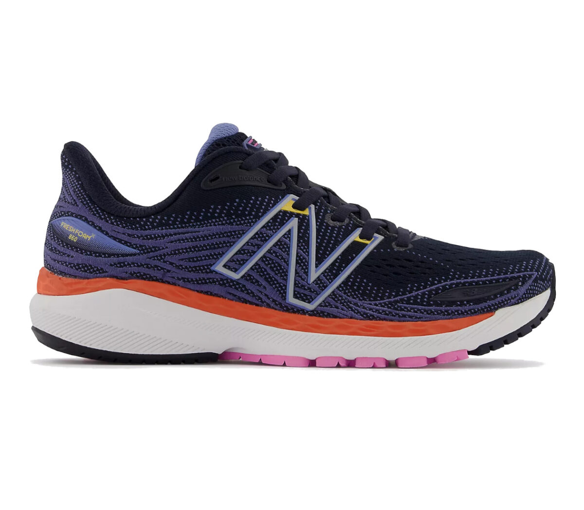 Scarpa new balance 860 v12 donna eclipse e vibrant orange