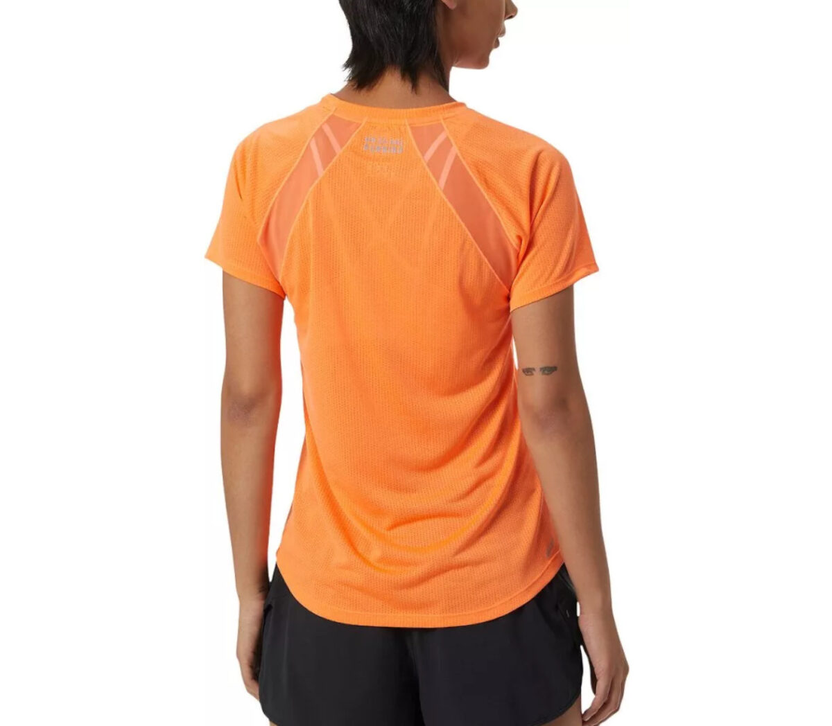 Retro T-shirt new balance printed impact run short sleeve donna arancione