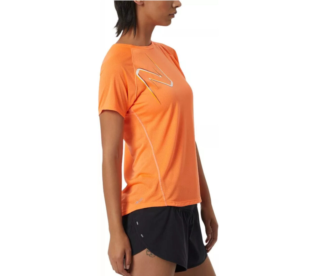 T-shirt new balance printed impact run short sleeve donna arancione