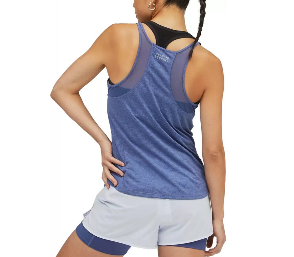 Retro Top new balance printed impact run tank donna blu