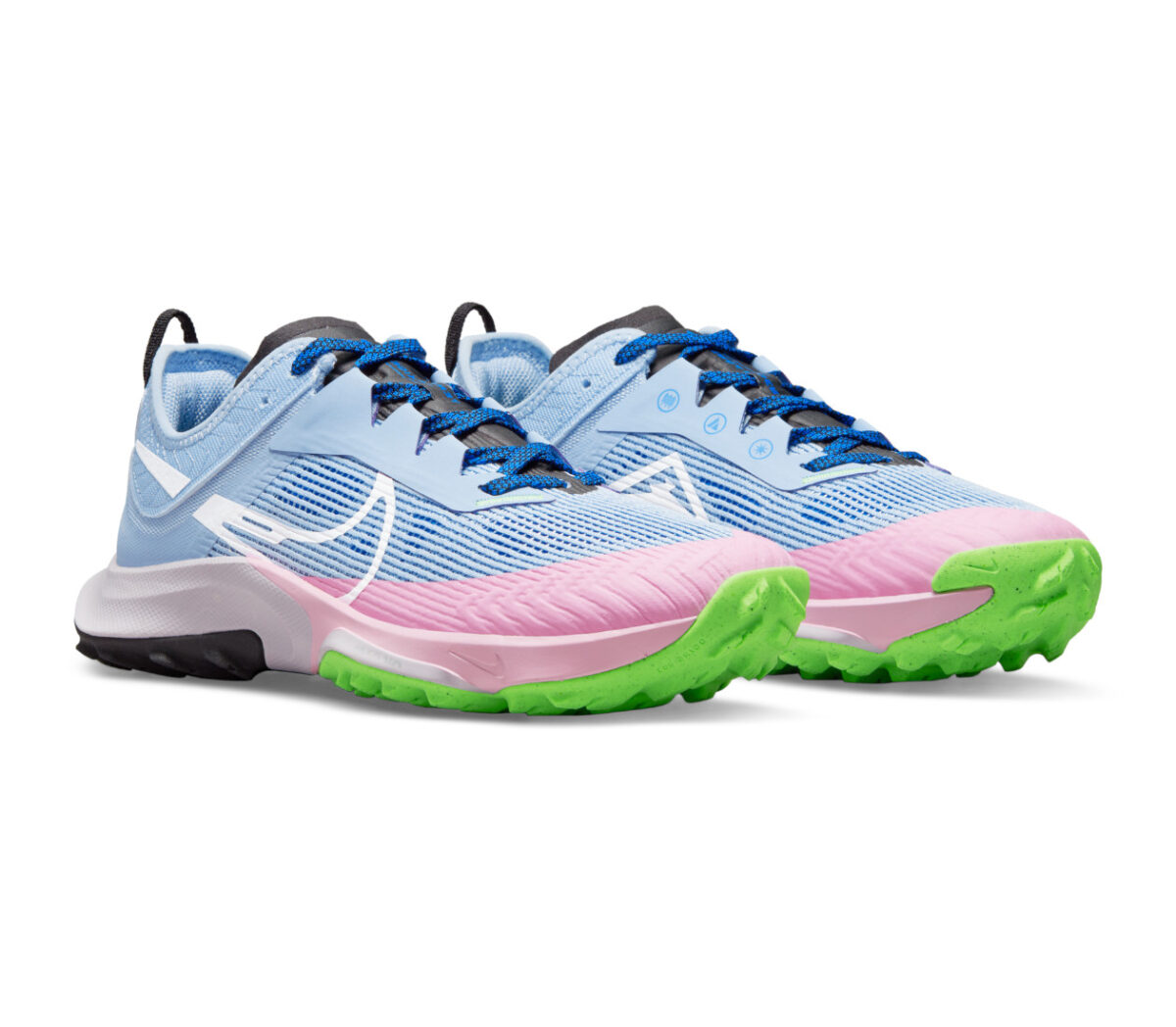 Coppia Scarpa nike air zoom terra kiger 6 donna blu rosa verde