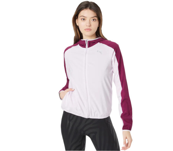 Giacca puma run 5K jacket donna bianca viola