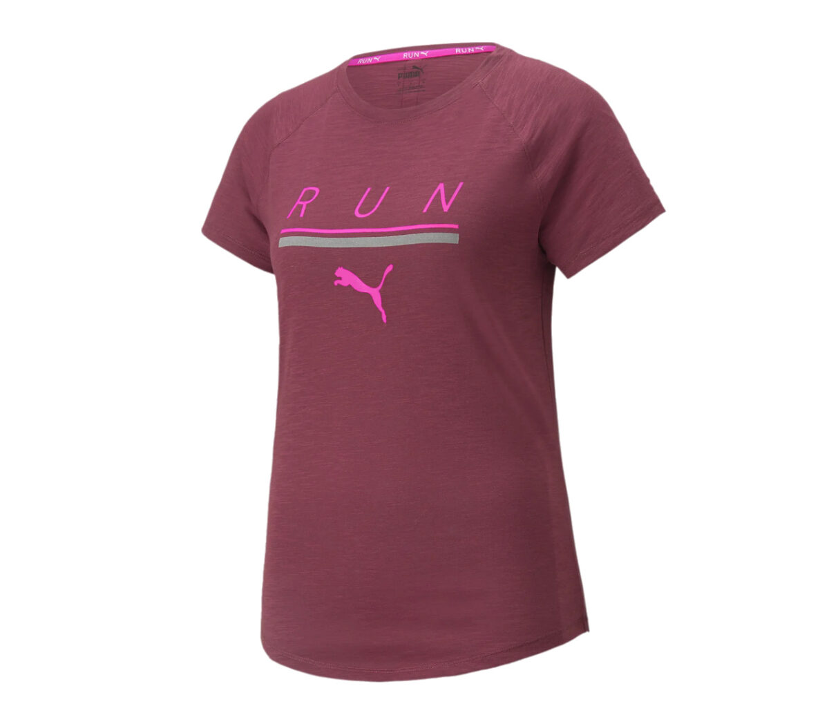 Maglia puma run 5k logo SS tee donna viola