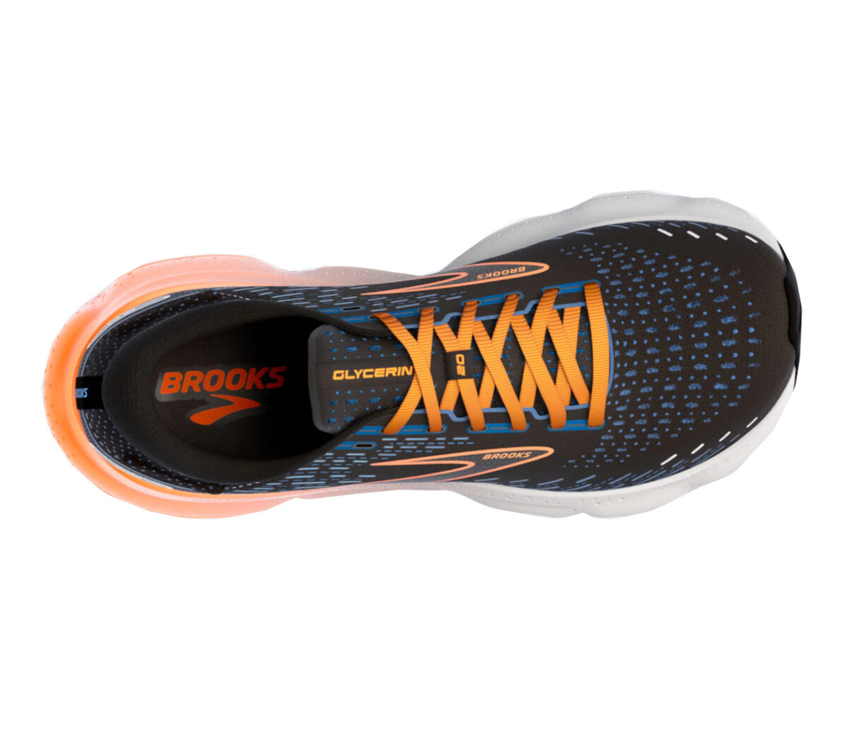 Tomaia Scarpa Brooks Glycerin 20 uomo nera arancione