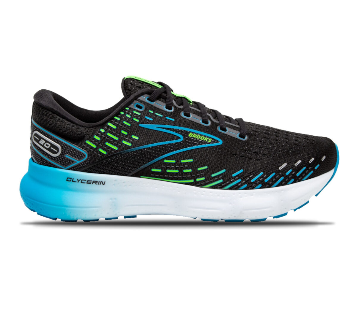 Scarpa Brooks Glycerin 20 uomo nera celeste