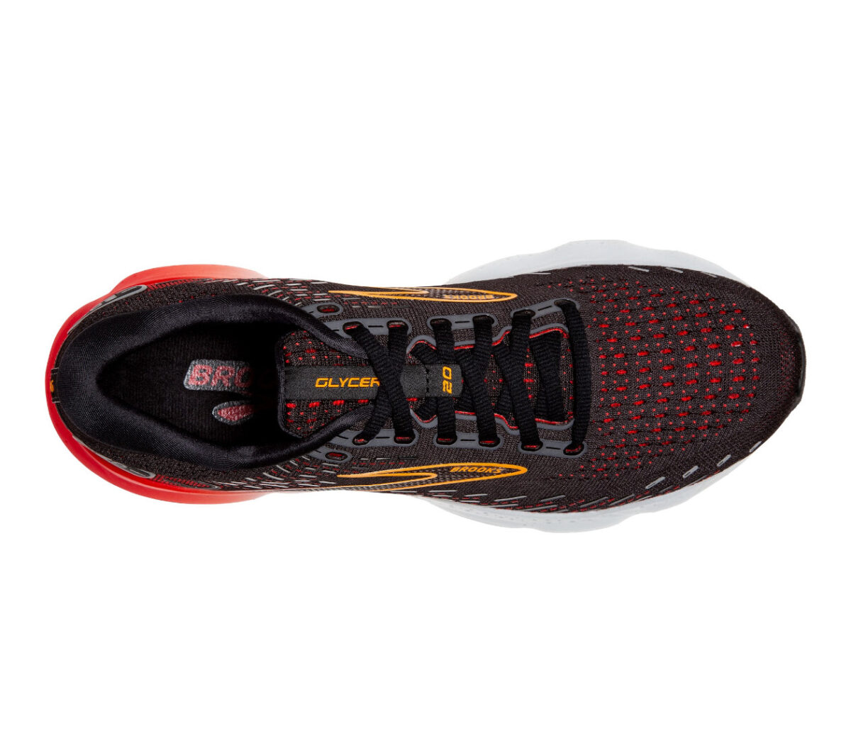 Tomaia Scarpa brooks glycerin 20 uomo nero rosso