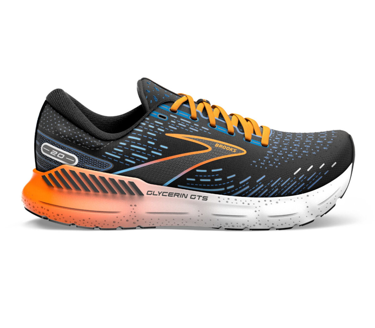 Scarpa Brooks glycerin GTS 20 uomo nera arancione