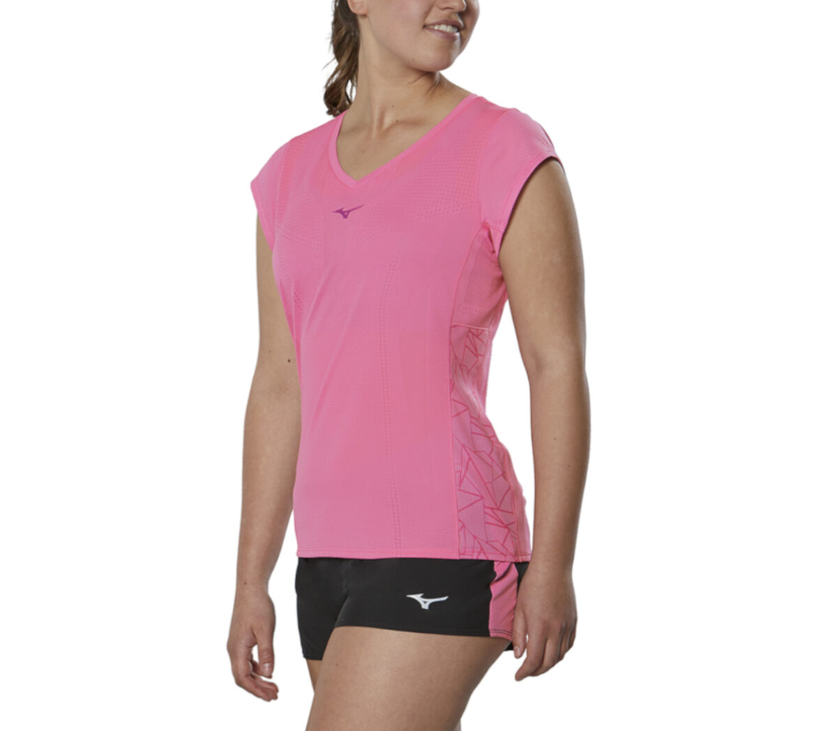 Maglia mizuno aereo tee donna rosa