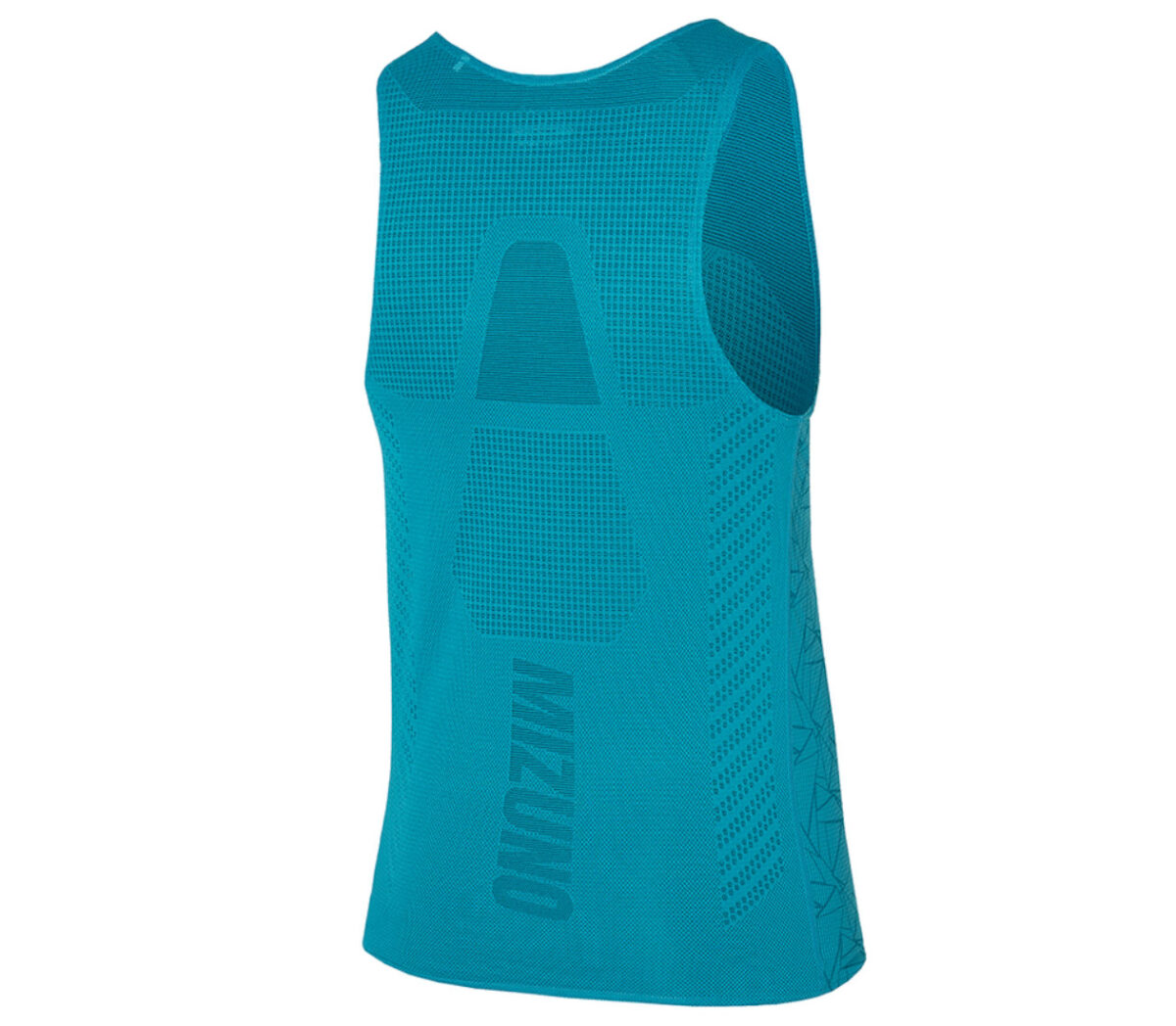 Dietro Canotta Mizuno premium aero tank donna azzurra