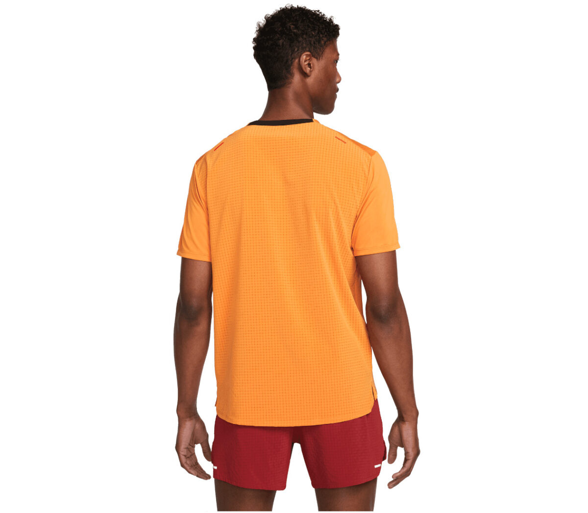 Dietro T-shirt nike dri-fit-rise 365 trail running uomo arancione