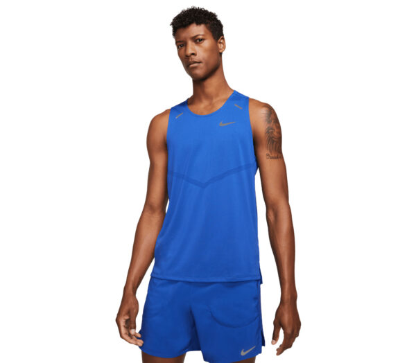 canotta nike dri-fit rise 365 uomo blu