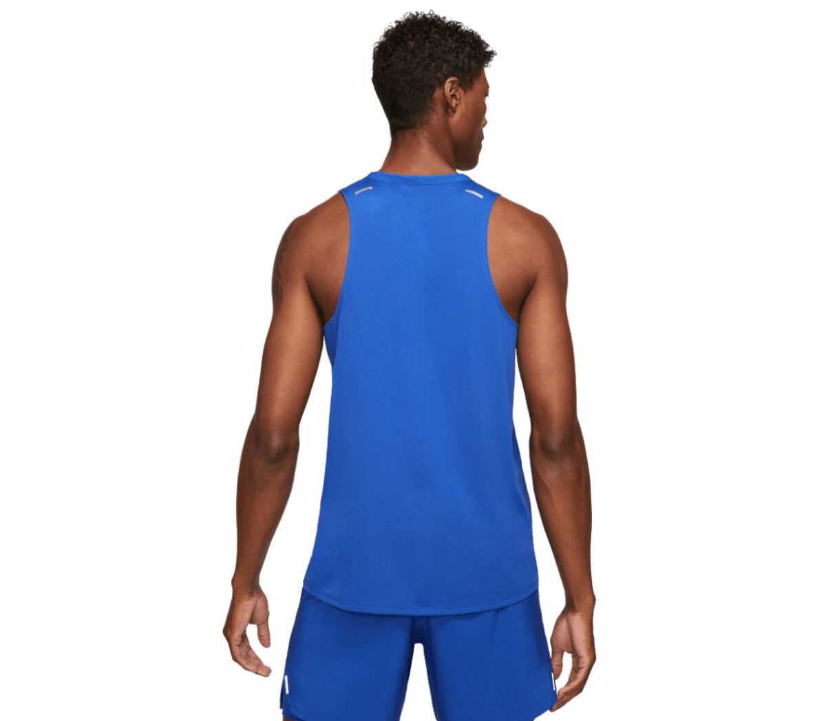 Dietro canotta nike dri-fit rise 365 uomo blu