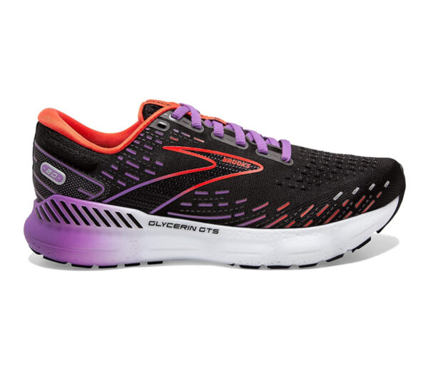 Scarpa brooks glycerin gts 20 donna nera e arancione