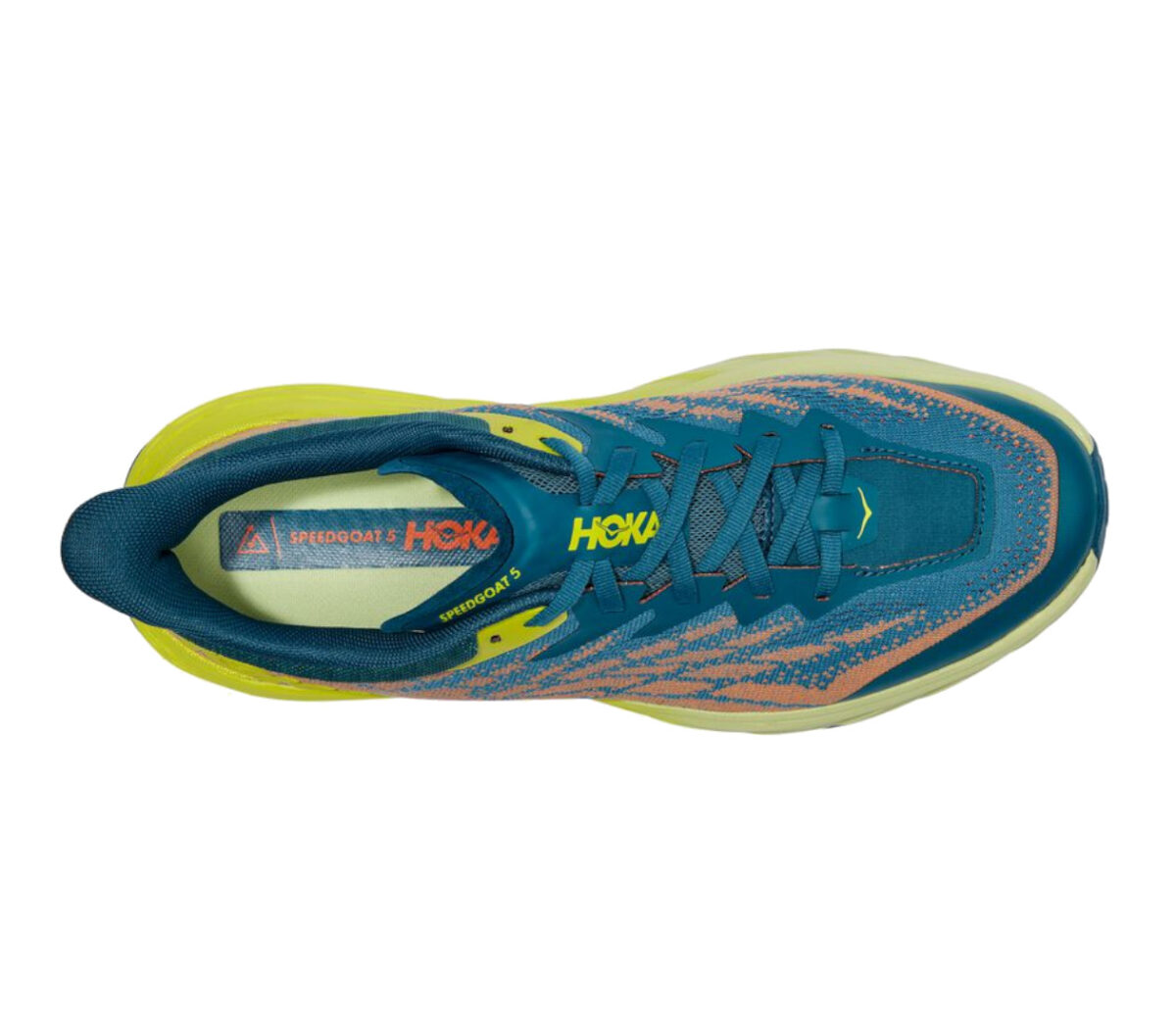 Tomaia Scarpa hoka one one speedgoat 5 uomo Blue Coral / Evening Primrose