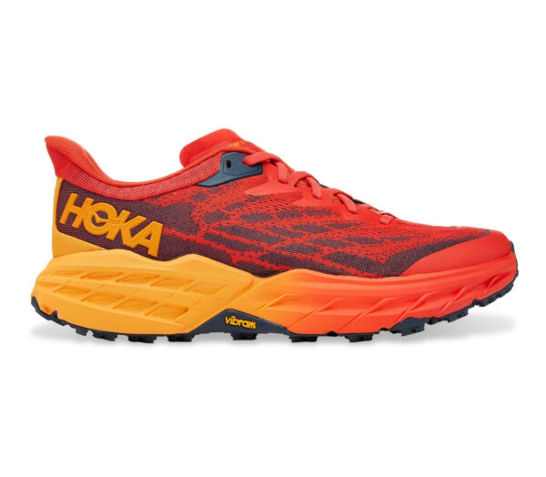 Scarpa hoka one one speedgoat 5 uomo rosso e arancione