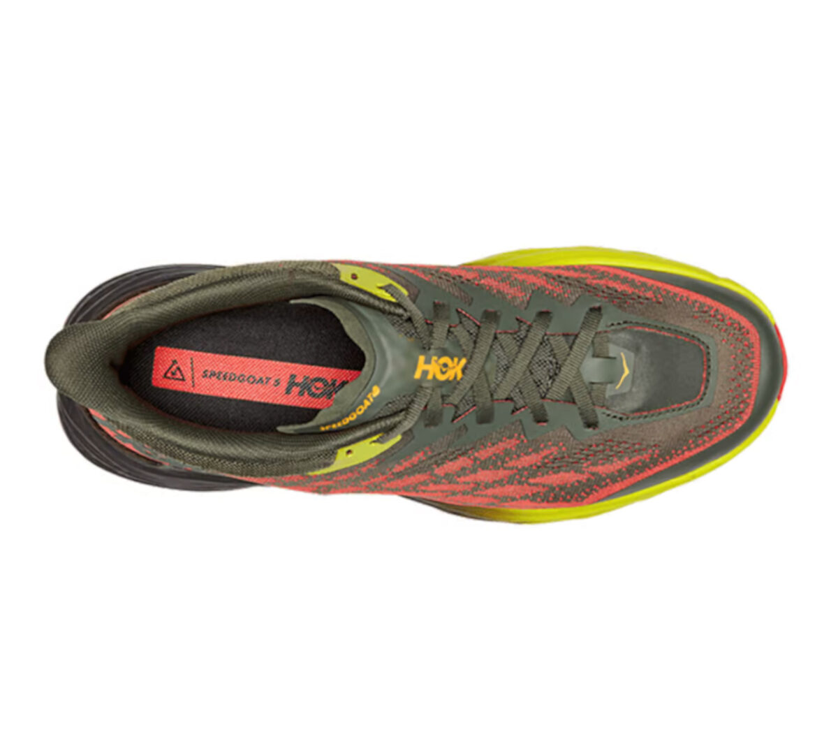 Tomaia Scarpa Hoka one one speedgoat 5 uomo nera rossa