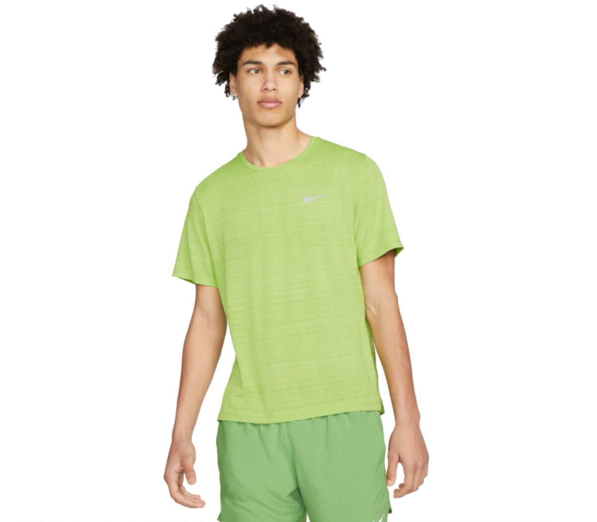 Maglia nike dri-fit miler uomo verde