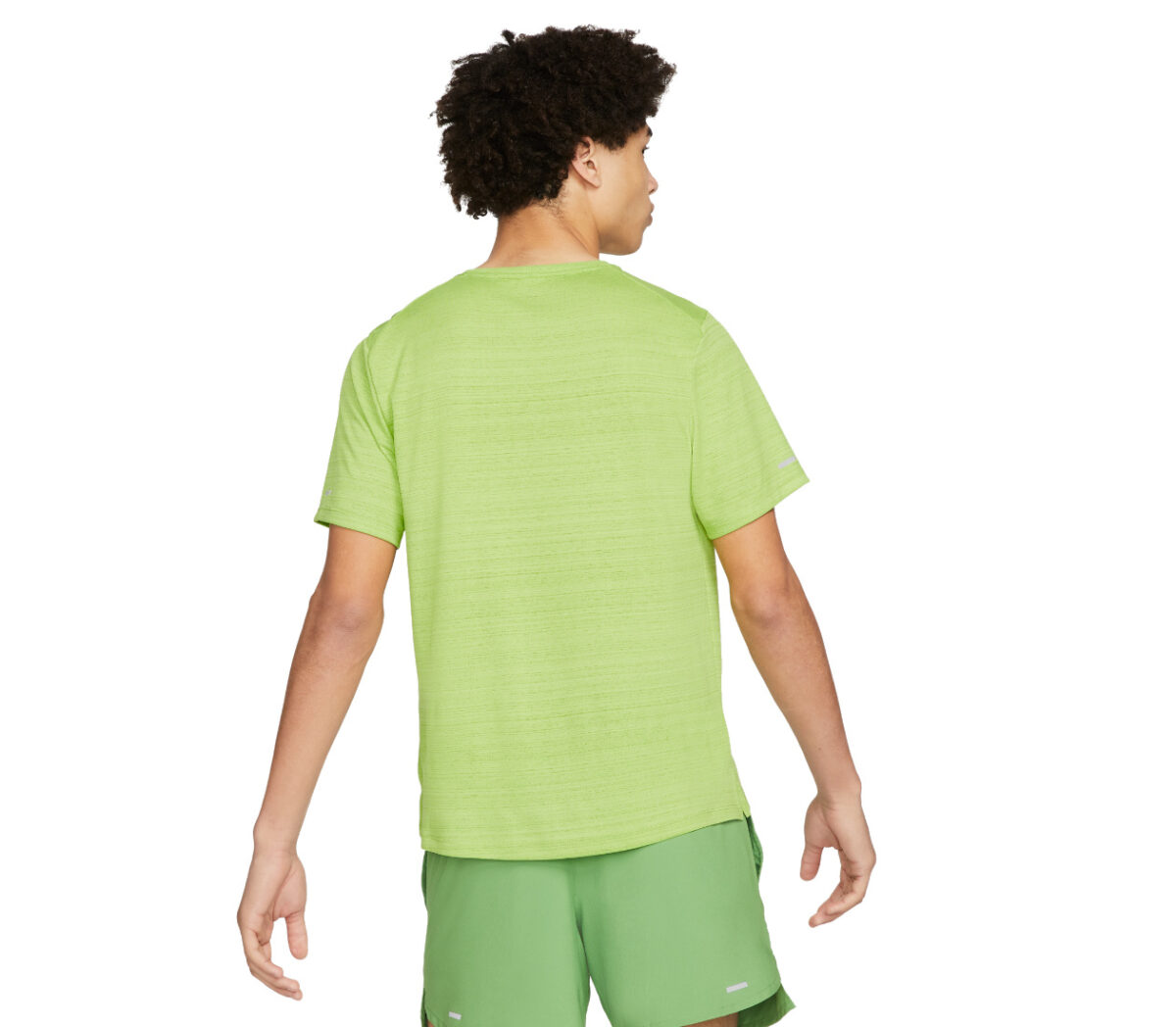 Dietro Maglia nike dri-fit miler uomo verde