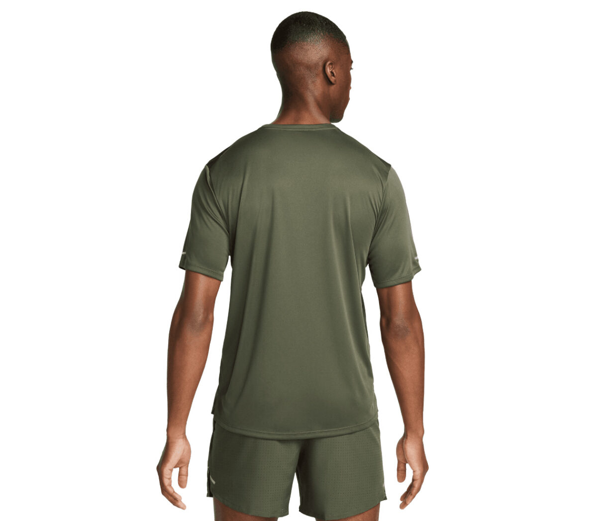 Dietro Maglia nike miler run division uomo verde militare