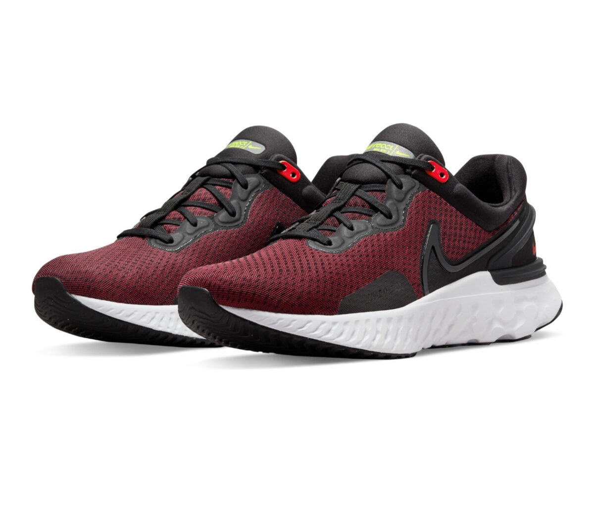 Coppia Scarpa Nike react miler 3 uomo nera rossa
