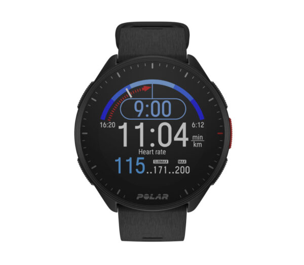 Orologio running polar pacer unisex nero