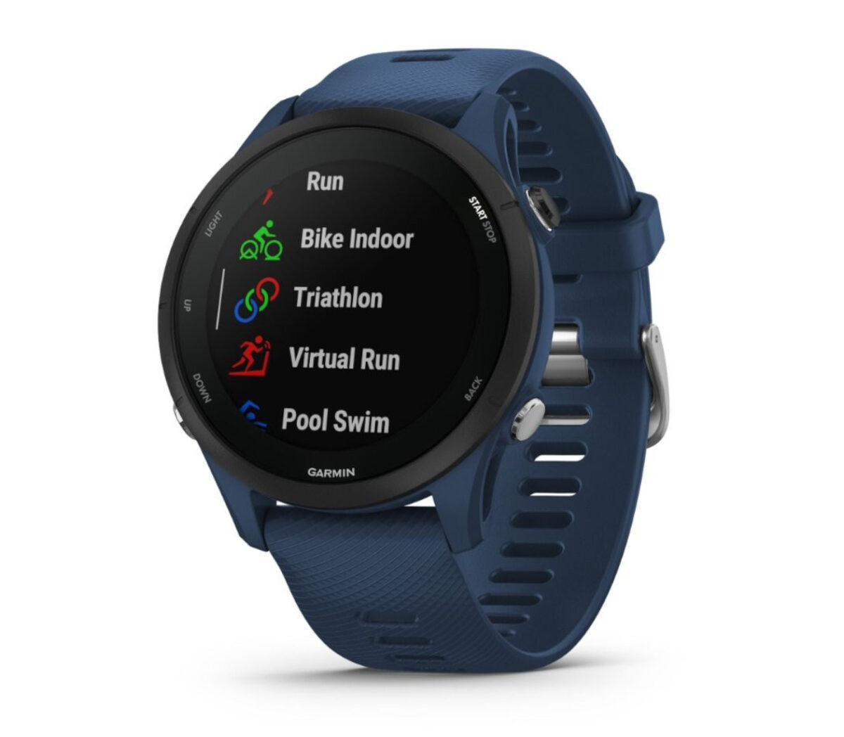 Lato Orologio garmin forerunner 255 blue