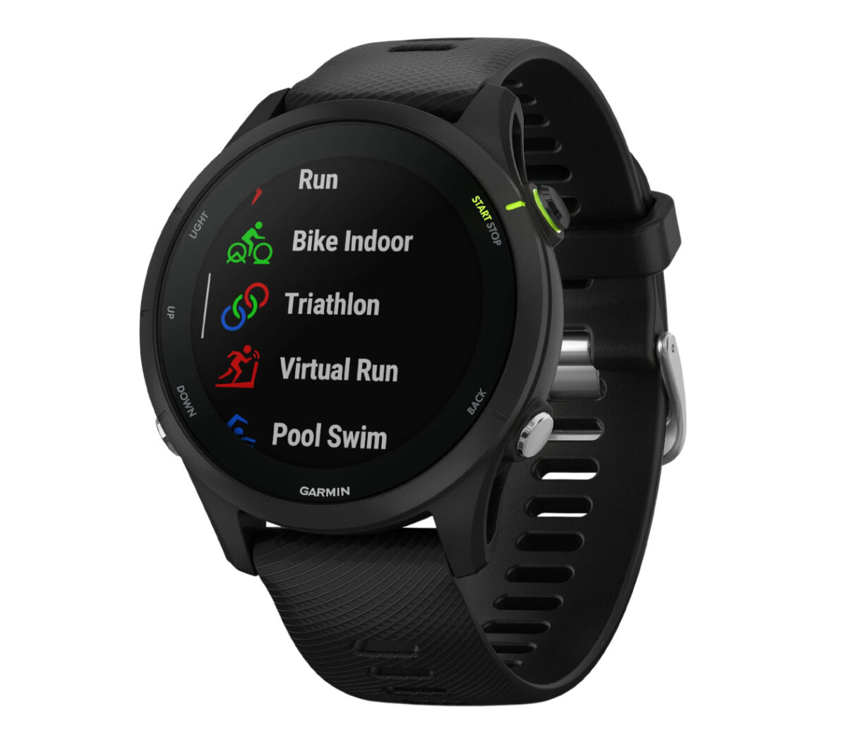 Lato Orologio garmin forerunner 255 music nero