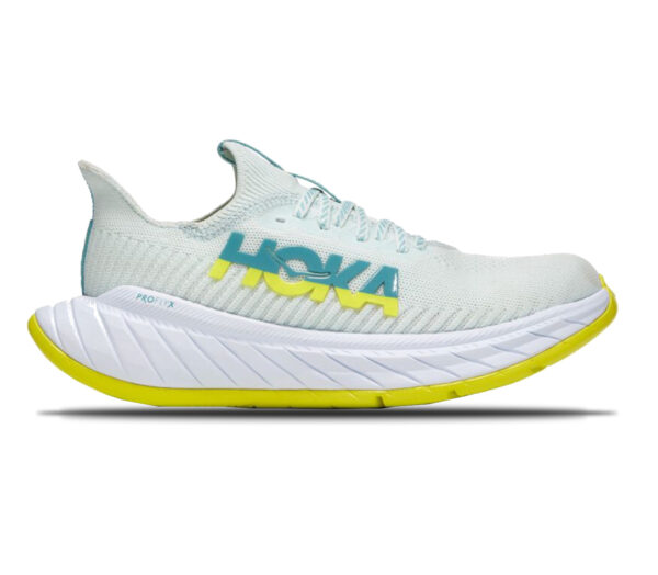 Scarpe hoka one one carbon X 3 donna bianche e gialle