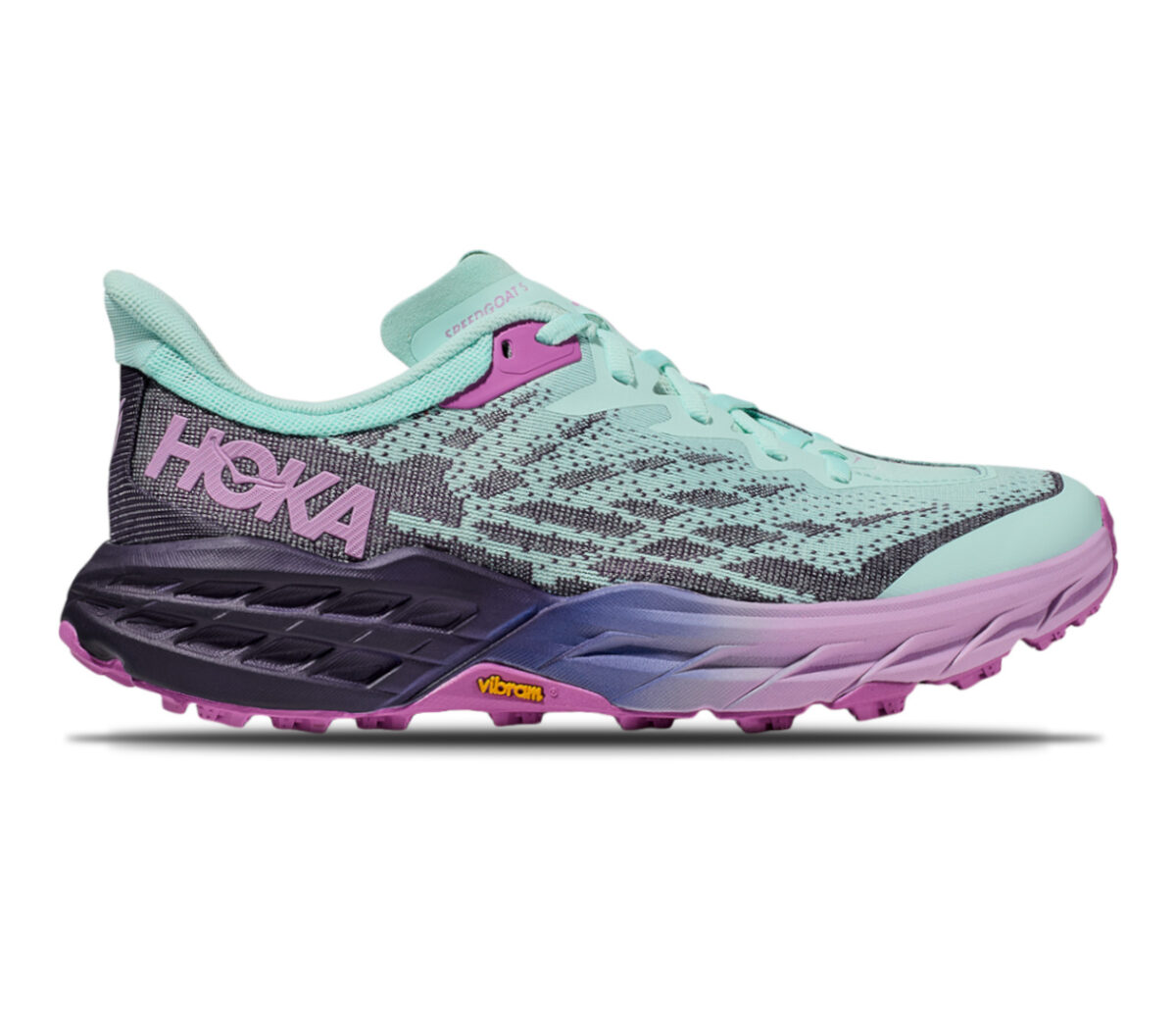 Scarpa hoka speedgoat 5 donna viola verde