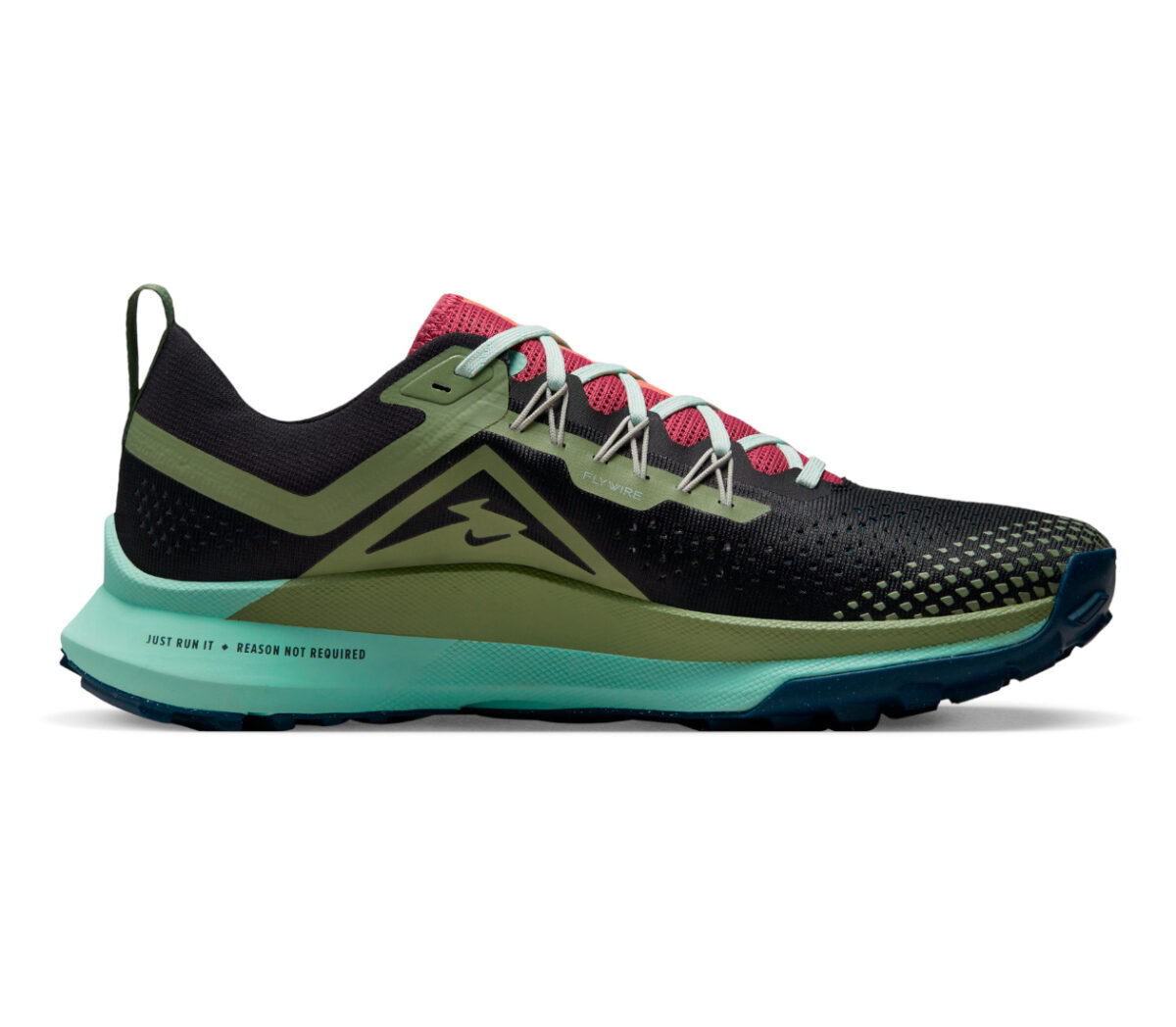 Scarpa Nike react pegasus trail 4 uomo nera verde