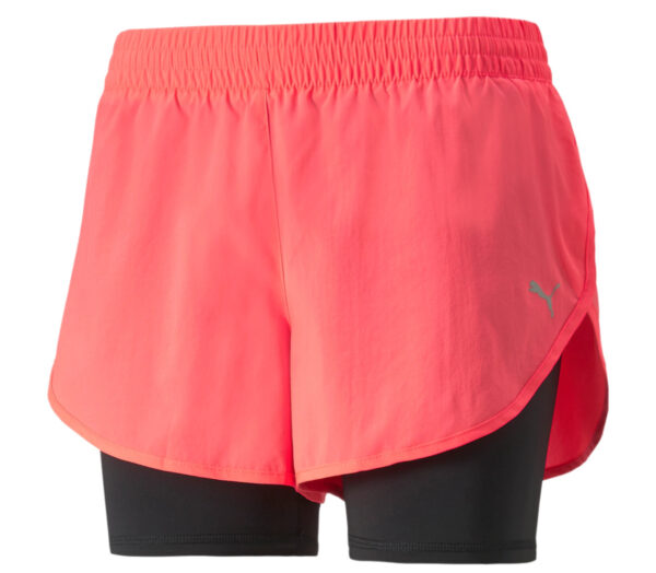 Pantaloncino puma 2in1 run short donna fucsia