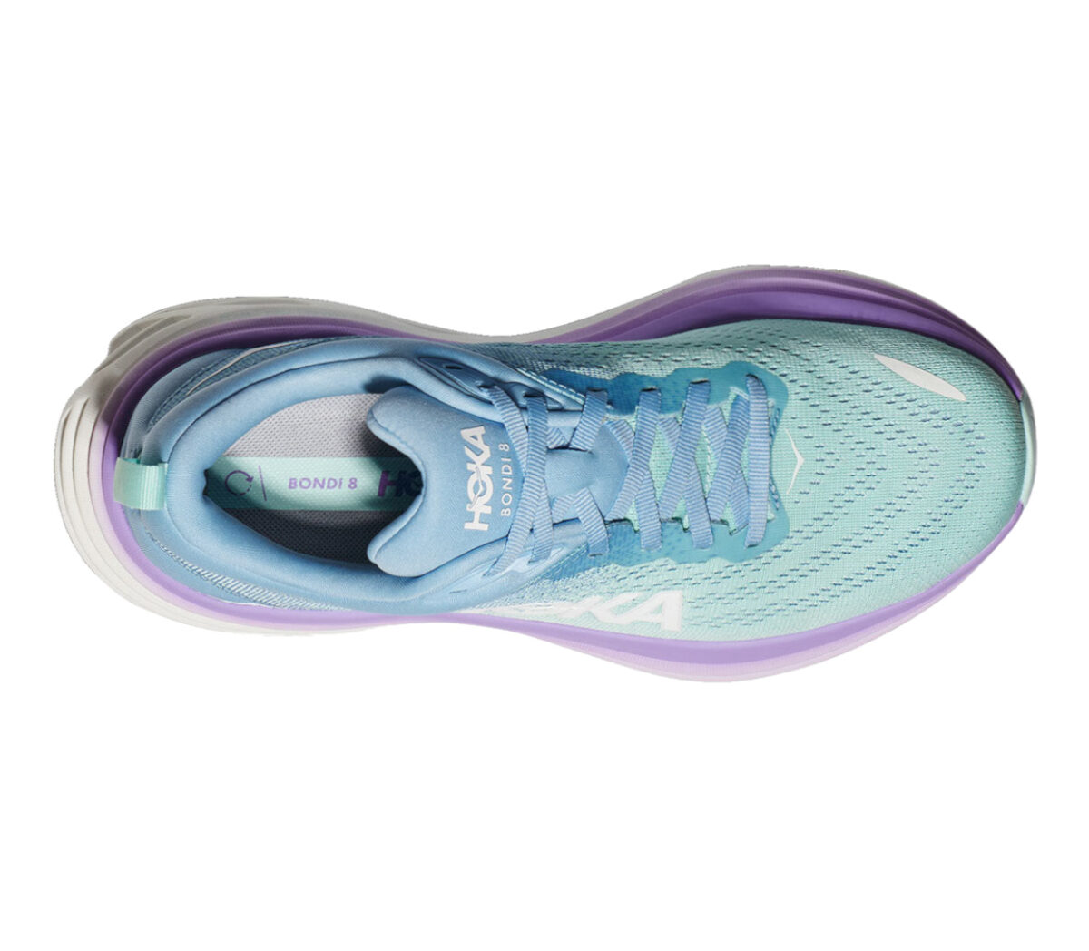 Tomaia Scarpa Hoka Bondi 8 donna Airy Blue Sunlit Ocean