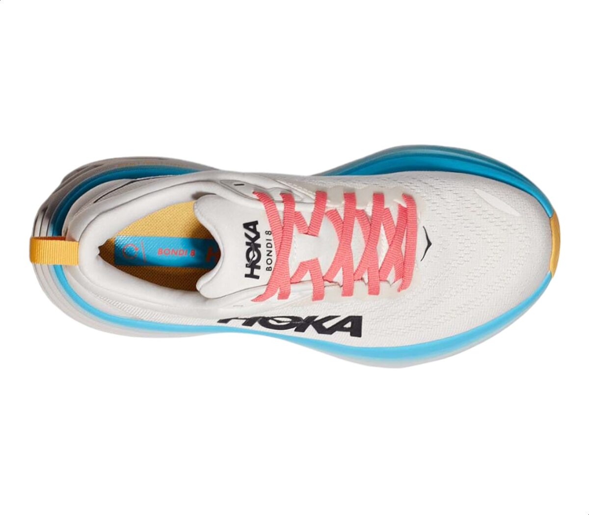 Tomaia Scarpa Hoka Bondi 8 donna bianca celeste