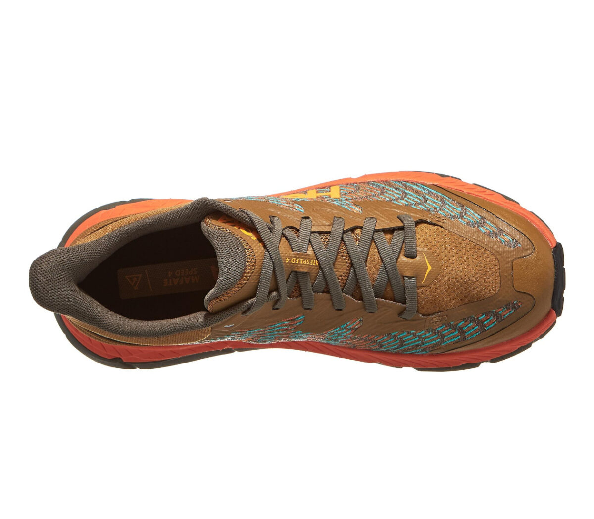 Tomaia Scarpa Hoka Mafate Speed 4 uomo marrone arancione