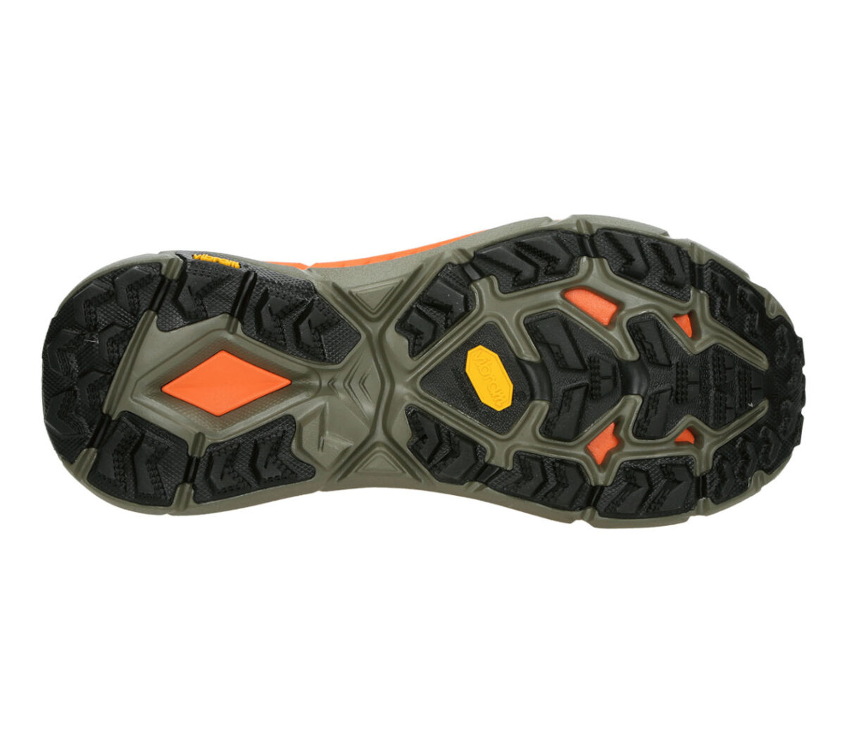 Suola Scarpa Hoka Mafate Speed 4 uomo marrone arancione