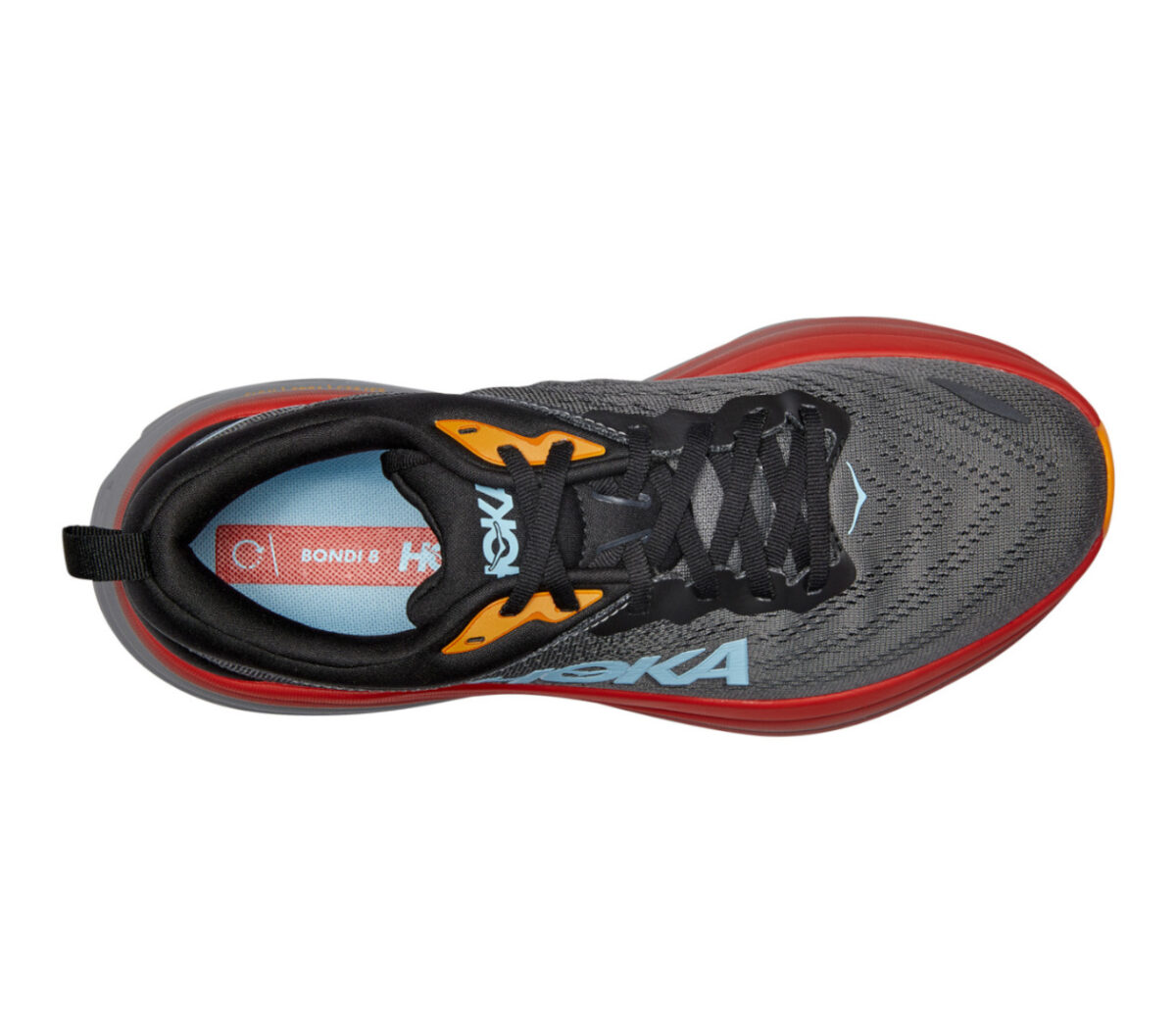 Tomaia Scarpa hoka one one bondi 8 uomo grigia rossa