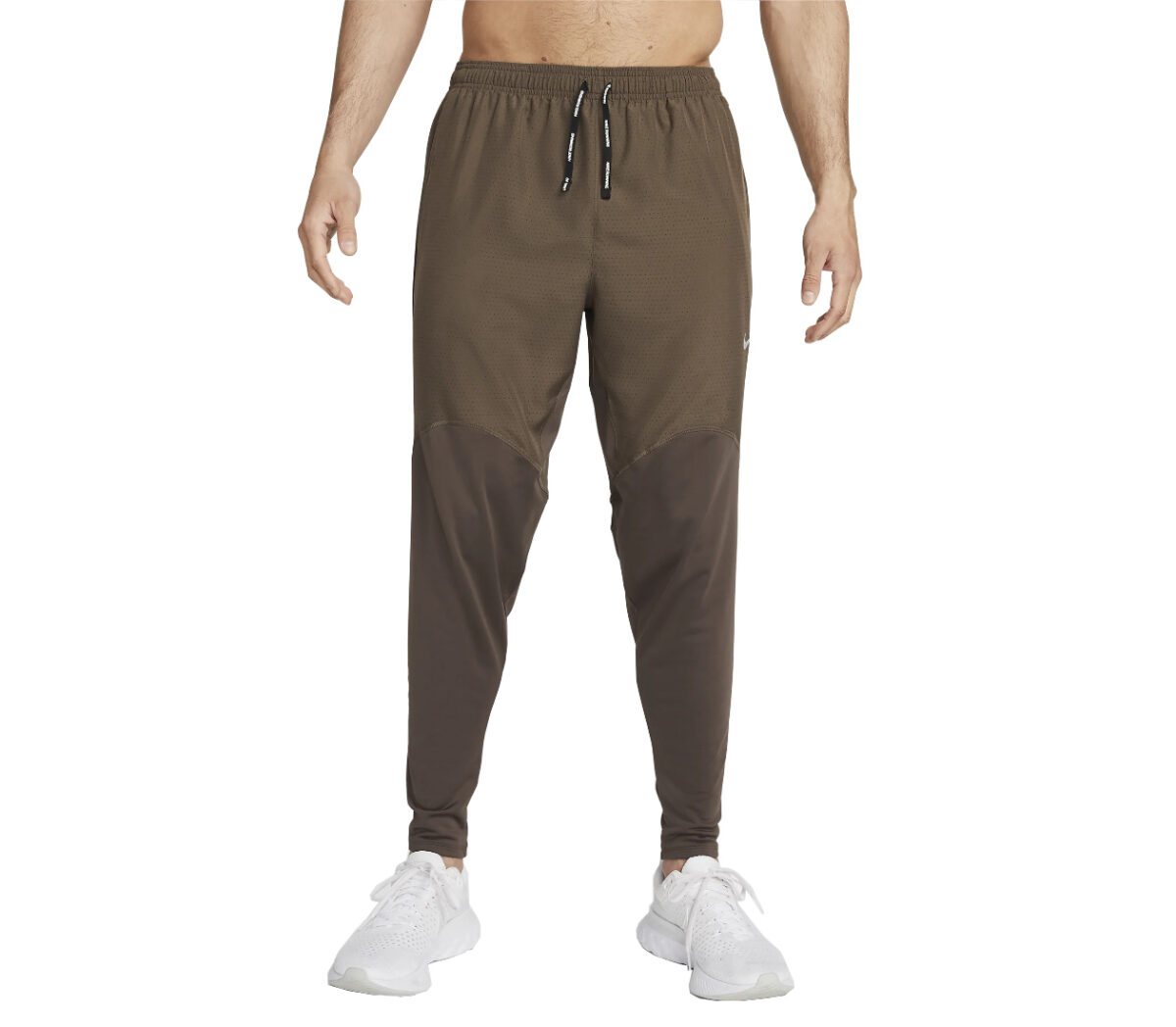 Pantalone nike dir-fit fast pant uomo marrone