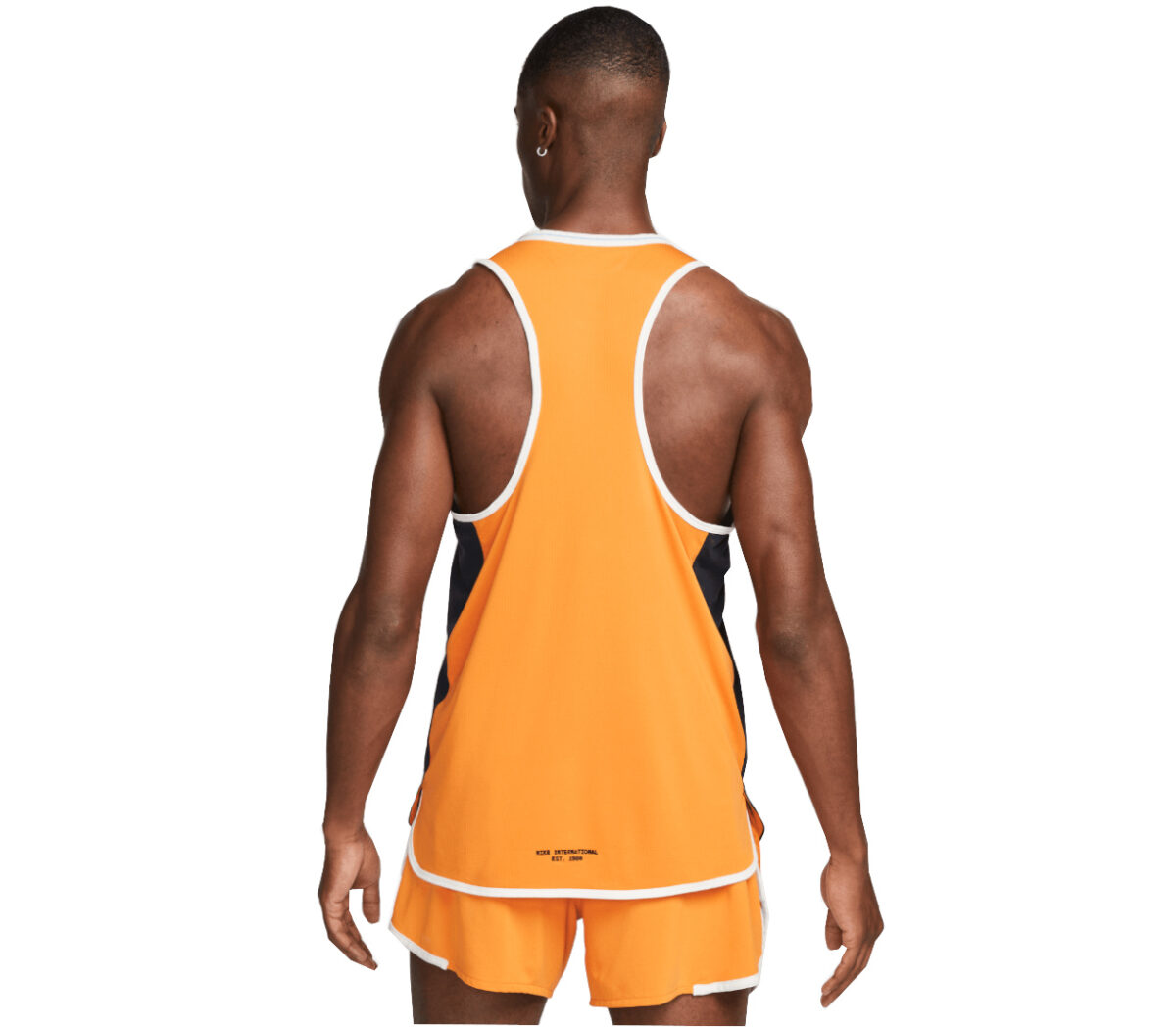 Dietro Canotta Nike dri-fit heritage tank uomo arancione