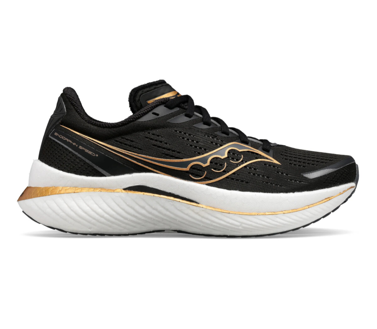 Scarpa Saucony endorphin speed 3 donna nera oro