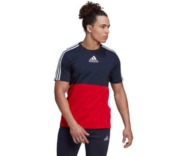 Maglia adidas M CB T uomo blu rossa