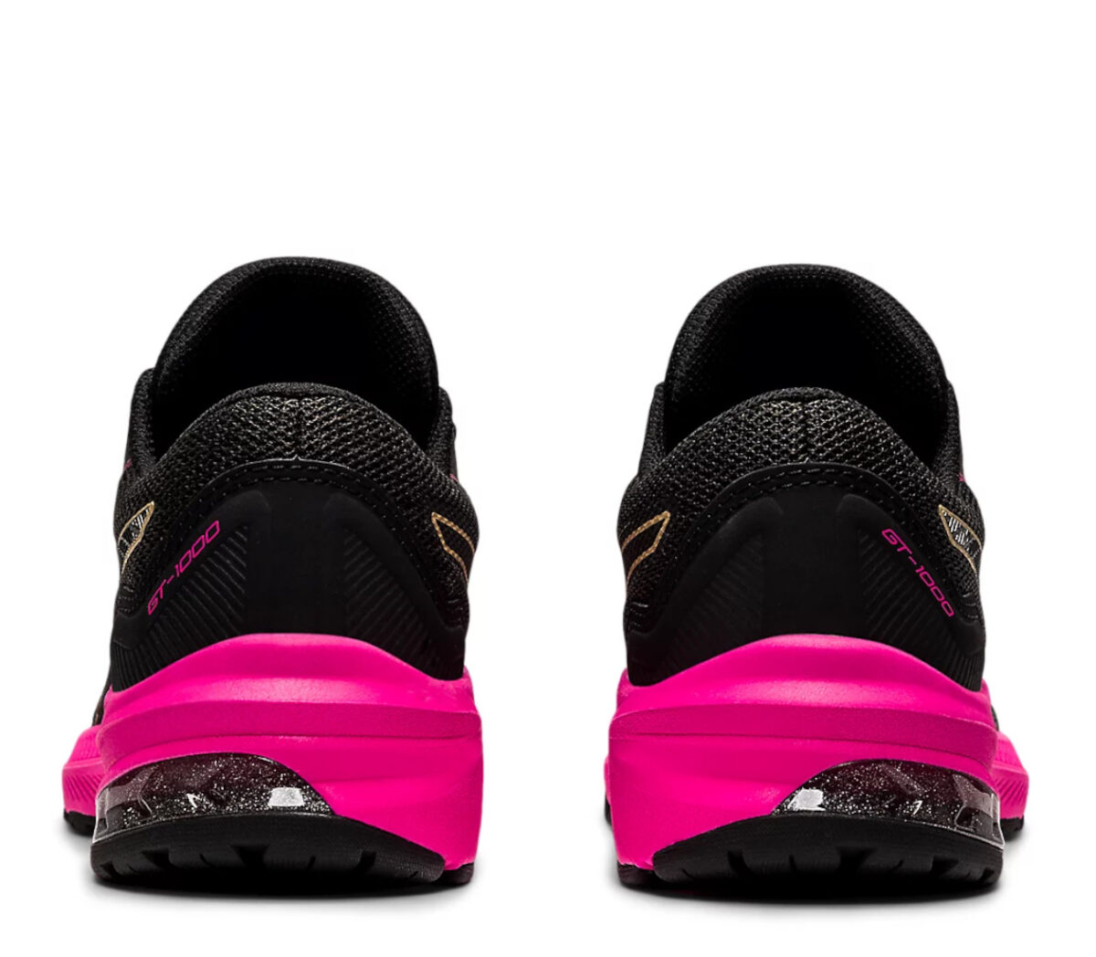 Retro Scarpa asics Gt 1000 11 GS unisex nera rosa