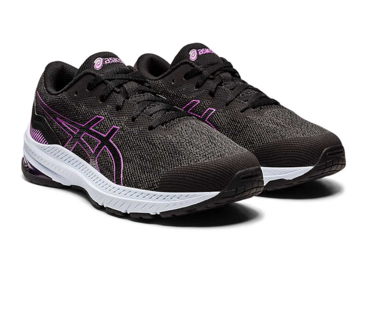 Coppia Scarpa asics Gt 1000 11 GS unisex nera viola