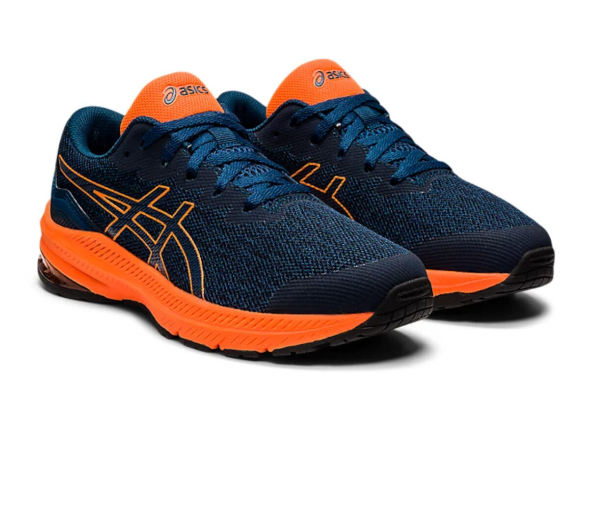 Coppia Scarpa asics Gt 1000 11 GS unisex blu arancione