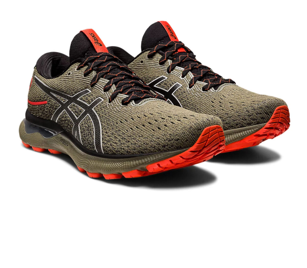Coppia Scarpa asics gel nimbus 24 tr uomo grigie arancio