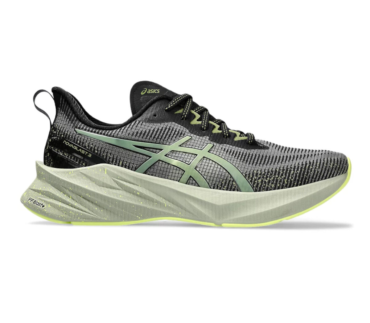 Scarpa asics novablast 3 uomo nera gialla