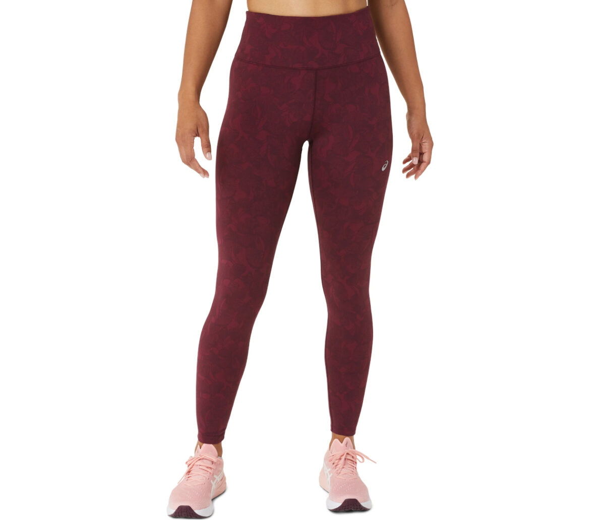 Pantalone asics Runkoyo jacquard tight donna bordeaux