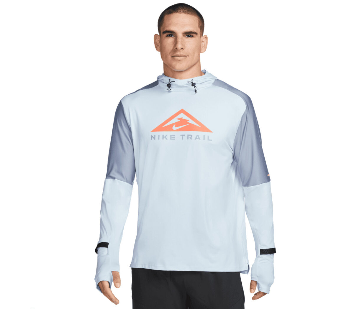 Felpa nike dri-fit trail uomo celeste