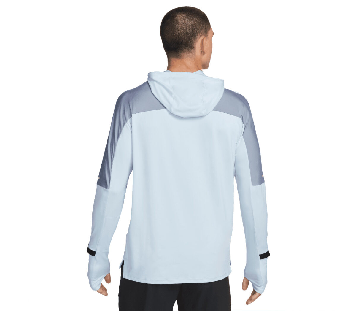 Dietro Felpa nike dri-fit trail uomo celeste